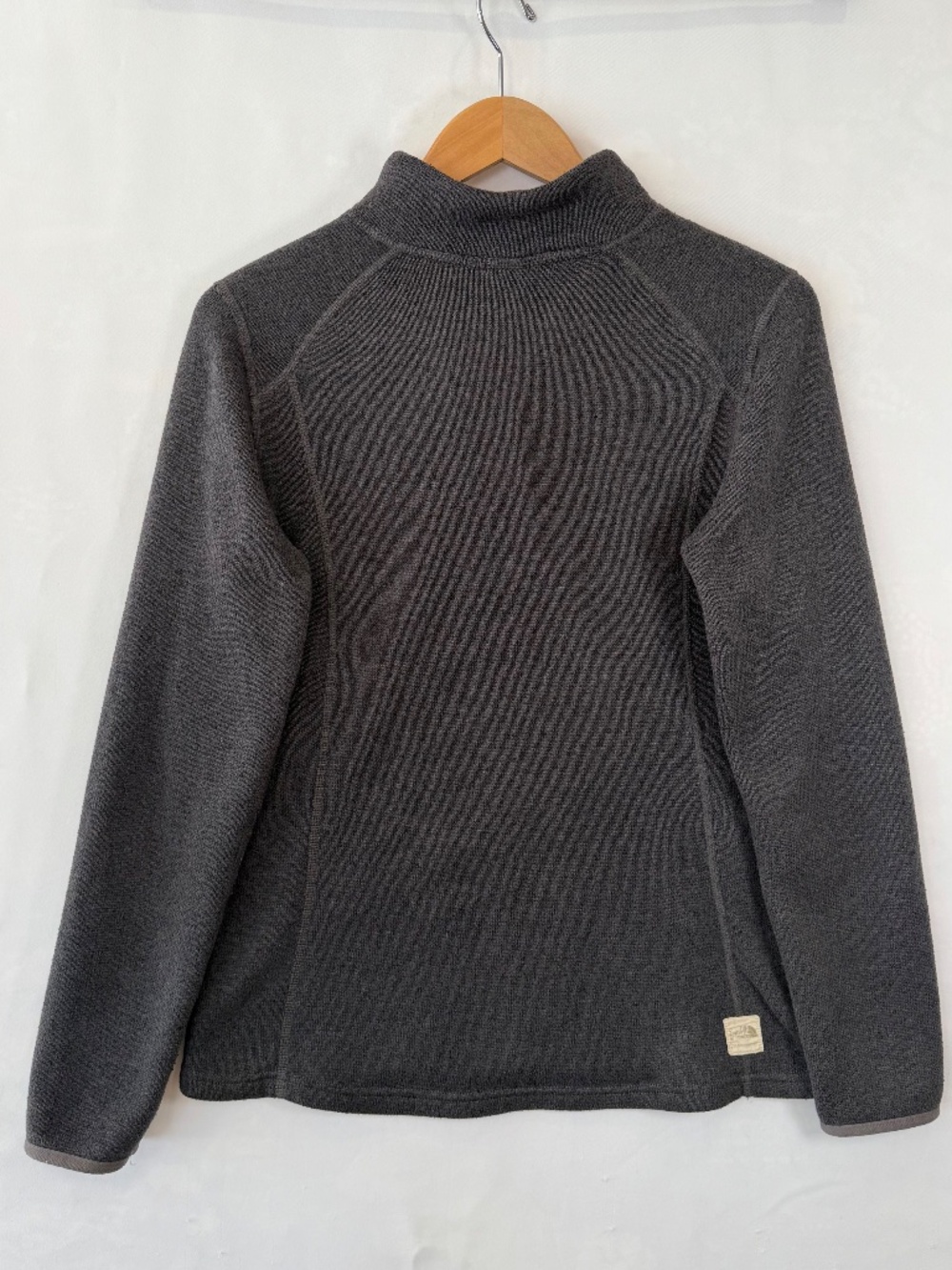 The North Face Wmn's LG Dark Grey Crescent Ridge Shawl Collar Fleece Pullover - Picture 5 of 7